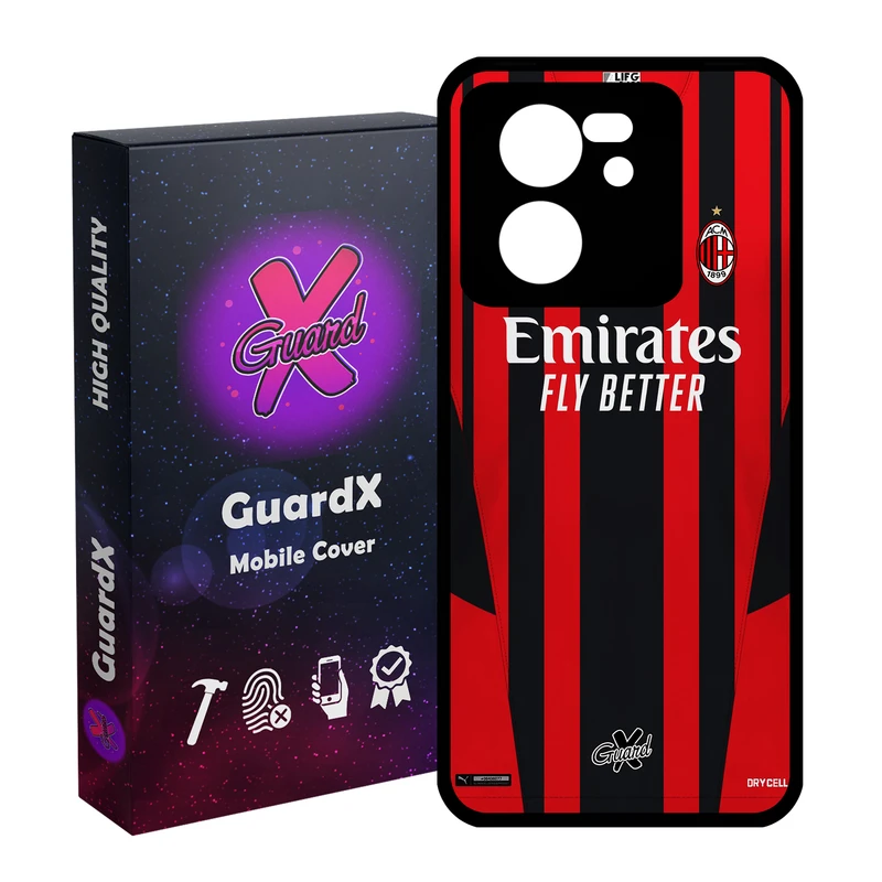 کاور گارد ایکس طرح AC Milan مدل Glass10399 مناسب برای گوشی موبایل شیائومی 13T/13T Pro/Redmi K60 Ultra