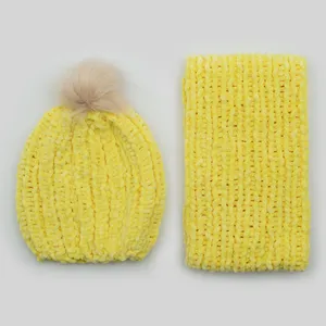 ست کلاه و شال گردن بافتنی بچگانه مدل Pi-91