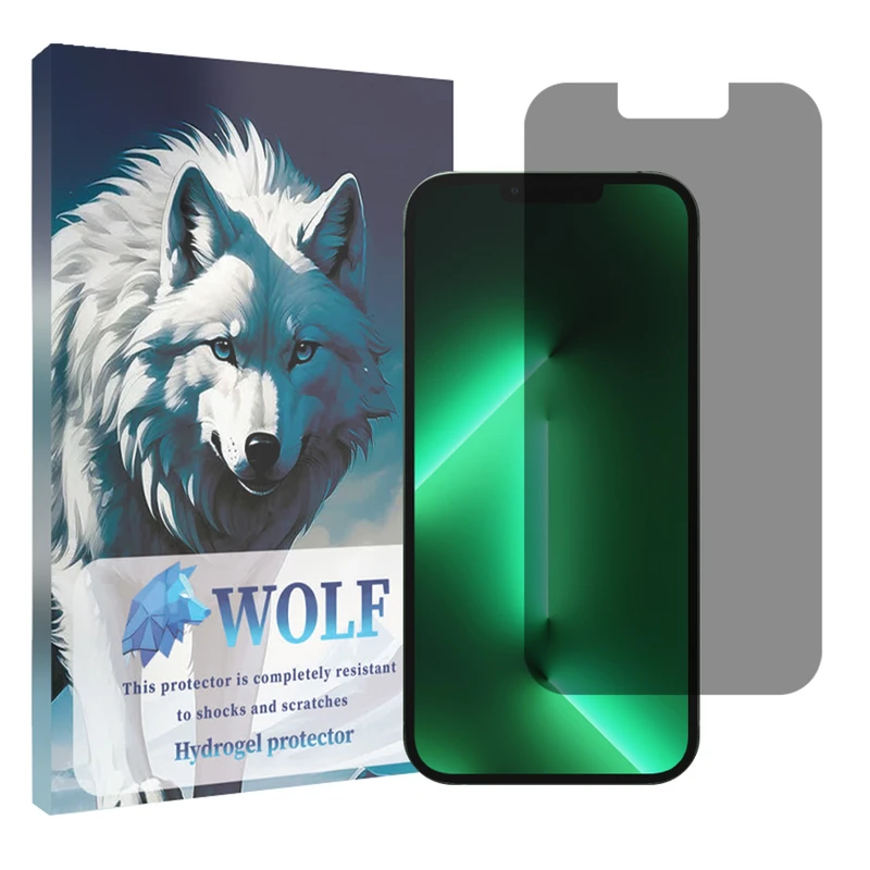 محافظ صفحه نمایش حریم شخصی ولف مناسب برای گوشی موبایل اپلiPhone 13 Pro Max