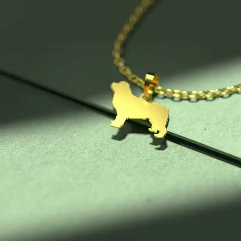 گردنبند طلا 18 عیار زنانه مدوپد مدل سگ کد J3-1-1141