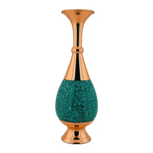 گلدان فیروزه کوبی حامد کریمی طرح صراحی کد hf194  مدل 30