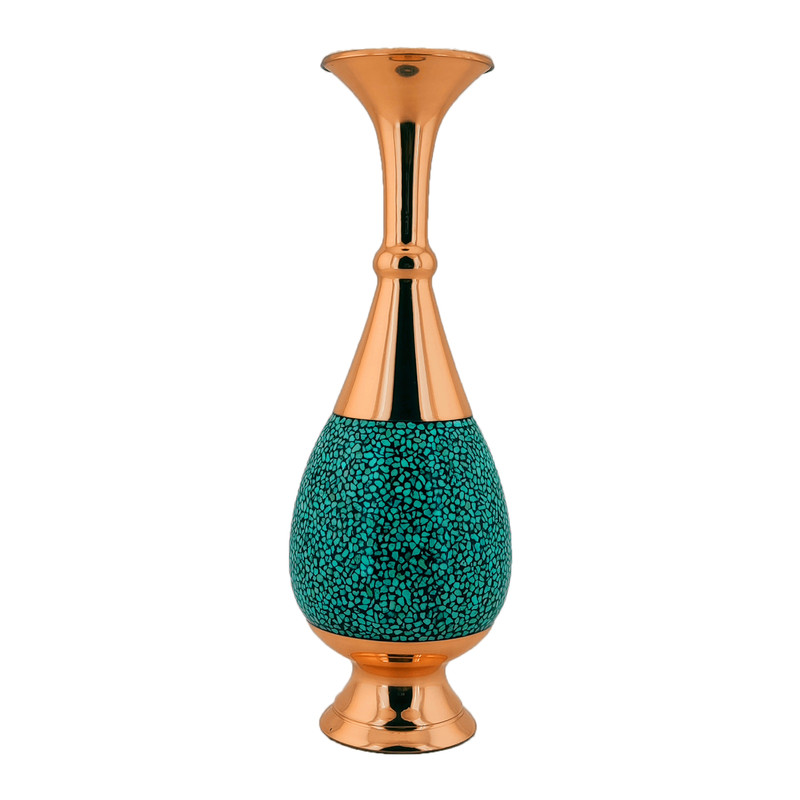 گلدان فیروزه کوبی حامد کریمی طرح صراحی کد hf194  مدل 30