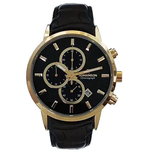 ساعت مچی عقربه‌ای مردانه رومانسون مدل بندچرمی کرنوگراف سه موتور ضدآب کد 67.92