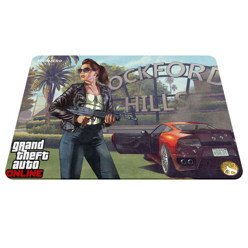 ماوس پد هومرو مدل A4279 طرح Grand Theft Auto Online