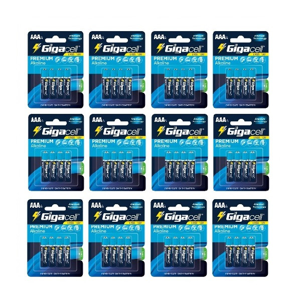 باتری نیم قلمی گیگاسل مدل Premium Alkaline بسته 48 عددی