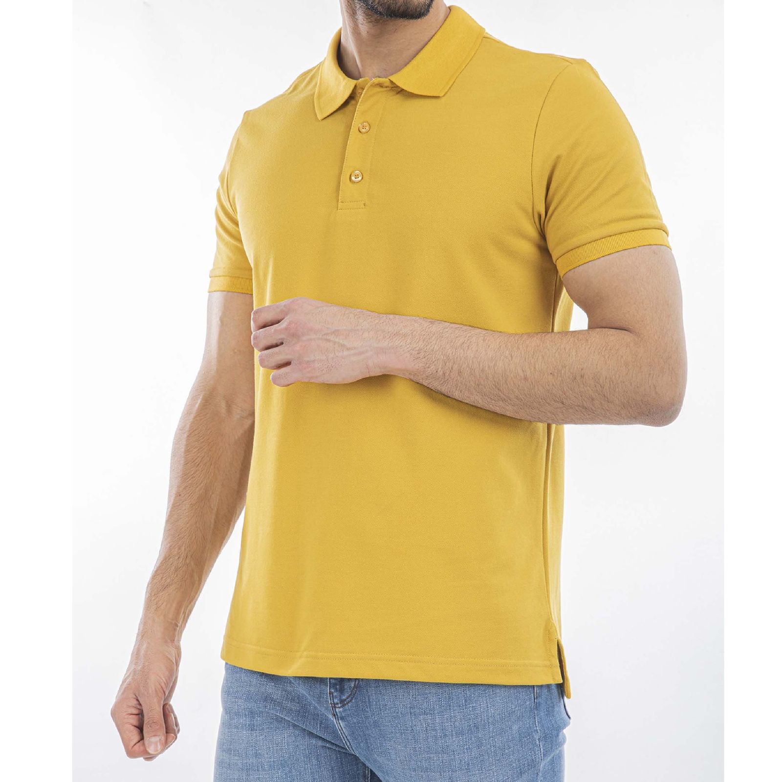 پولوشرت آستین کوتاه مردانه جوتی جینز مدل بیسیک کد 1551532 رنگ خردلی -  - 5