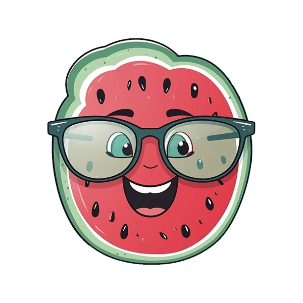 استیکر پارچه و لباس پاد آفرین طرح کارتونی هندونه کد 5455