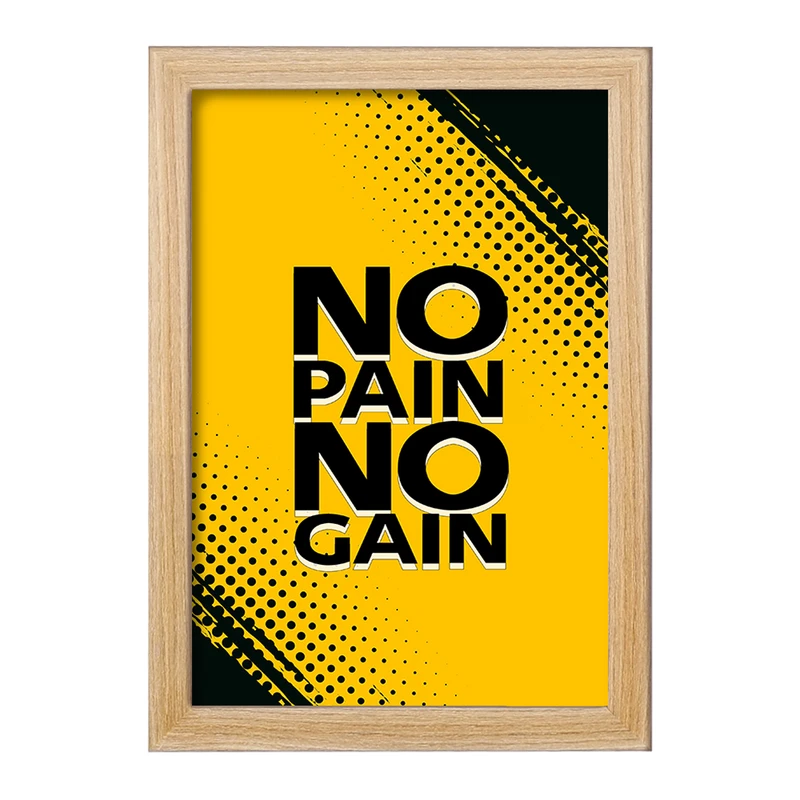 تابلو خندالو مدل No Pain No Gane  کد 10041