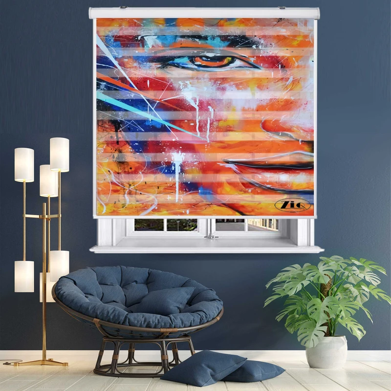 پرده زبرا زیو مدل P6072 سایز 150x200 سانتی متر