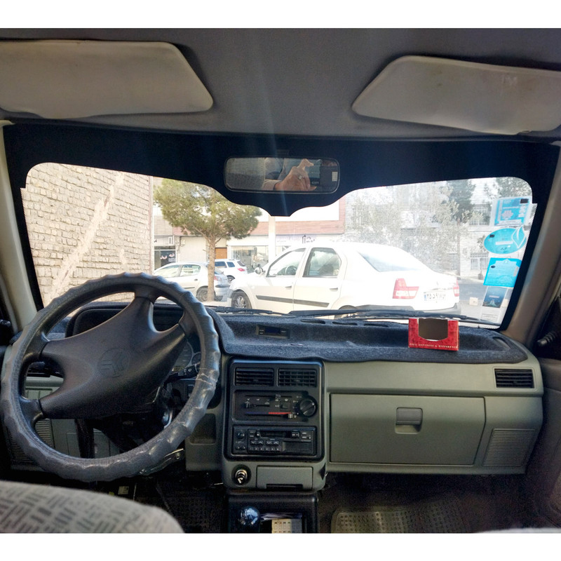 برچسب آفتابگیر شیشه جلو مدل BEAUTY GLASS مناسب برای پراید