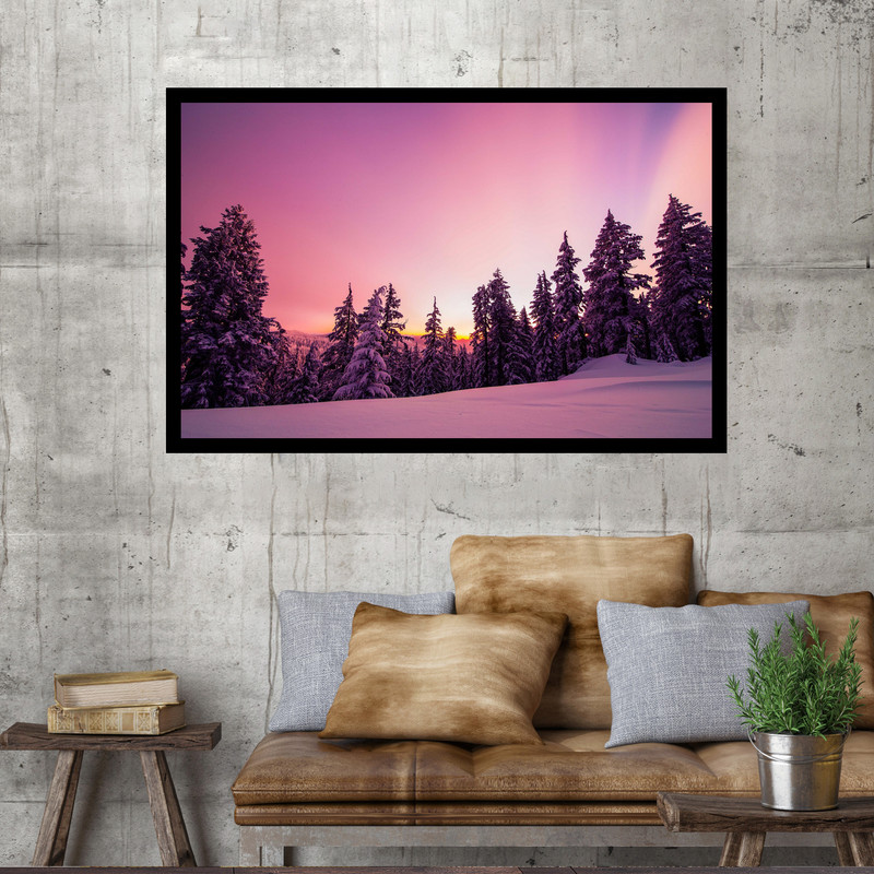 تابلو نوری بکلیت طرح طبیعت زمستانی مدل B-MO1631