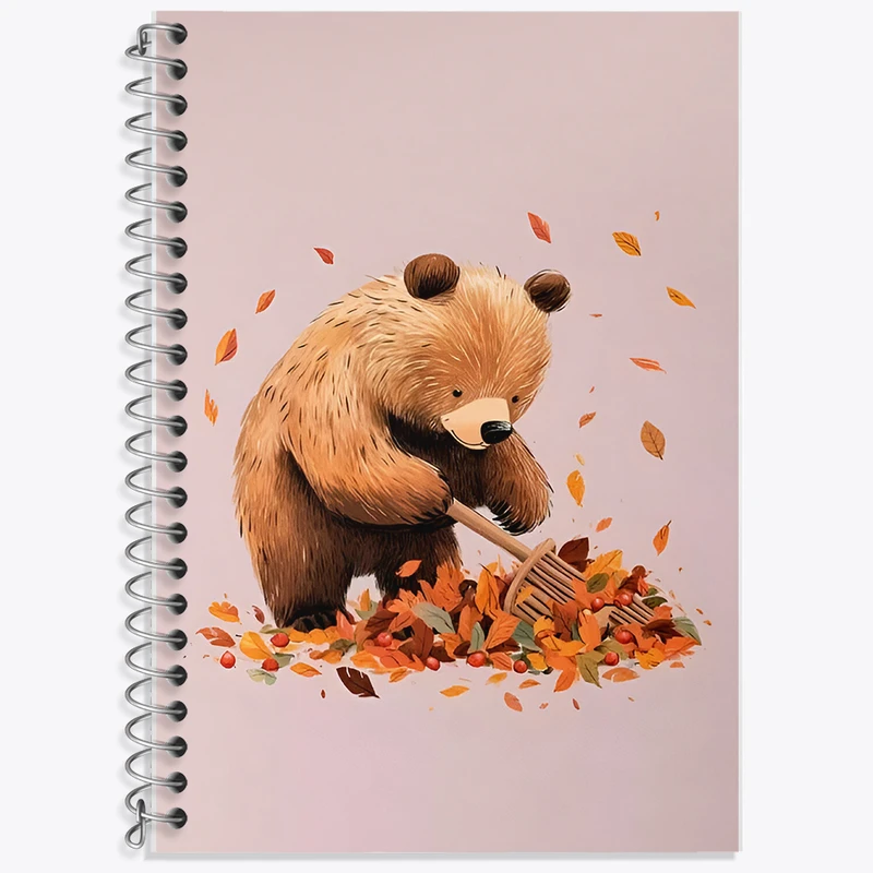 دفتر زبان 50 برگ خندالو مدل سه خط طرح خرس بامزه کد F7303