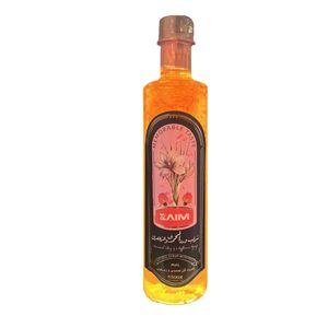 شربت گل محمدی و زعفران زعیم - 500 میلی لیتر