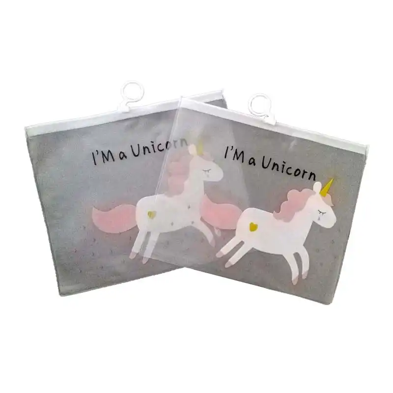 پوشه زیپ دار مدل یونیکورن و قلب کد 8851