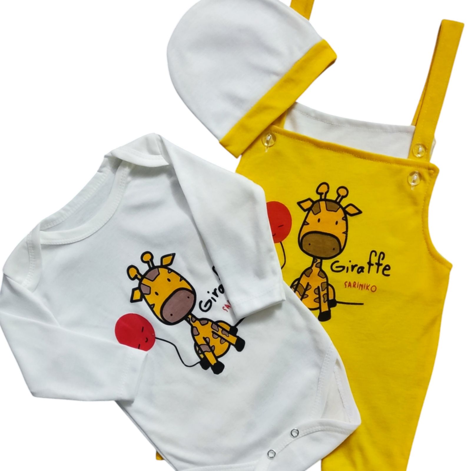 ست 3 تکه لباس نوزادی سرینیکو مدل Mini giraffe کد A410 - - 8
