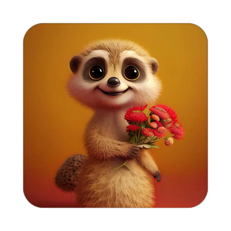 زیر لیوانی کاکتی طرح حیوانات کارتونی مدل mp28738