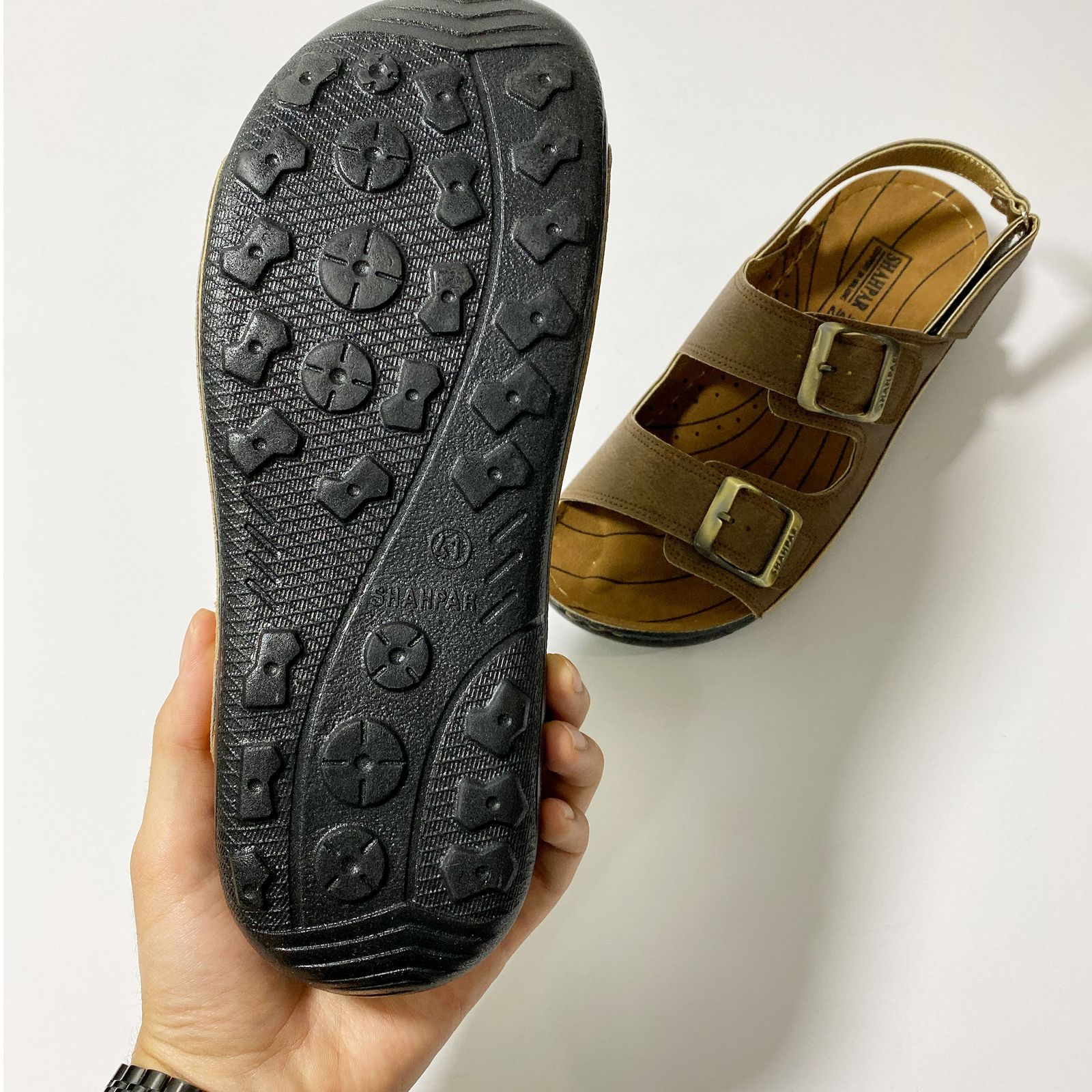 صندل مردانه شهپر مدل P1-mahan118-LBN -  - 5