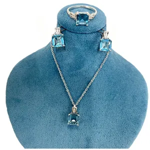 نیم ست نقره زنانه مدل NER004