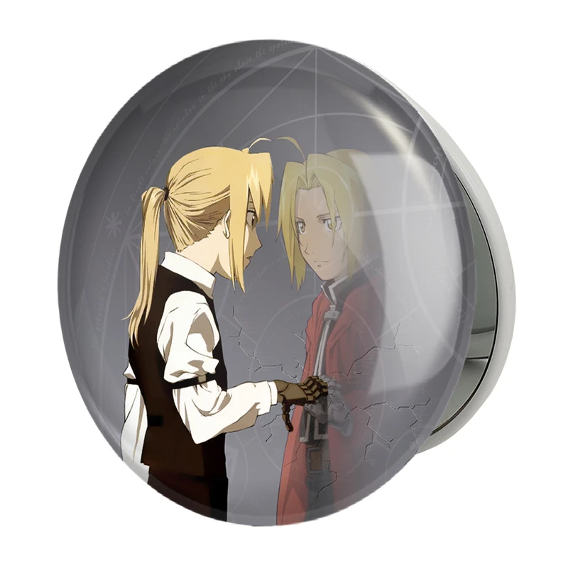 آینه جیبی خندالو طرح ادوارد الریک انیمه کیمیاگر تمام فلزی مدل تاشو کد 12683 