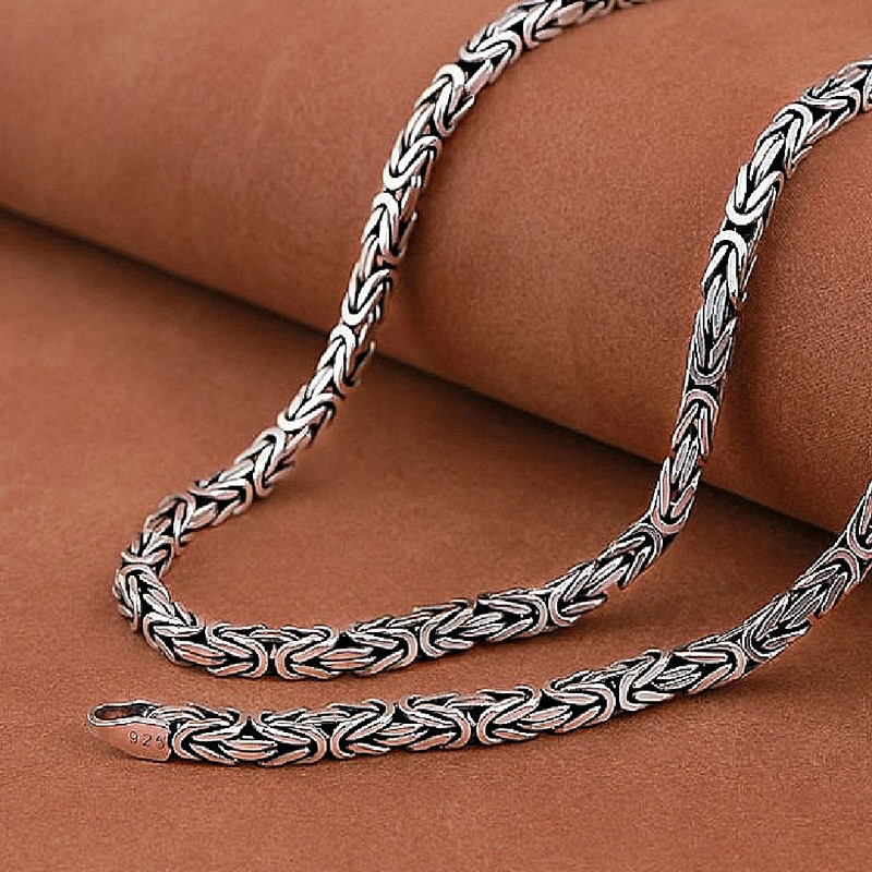 زنجیر نقره مردانه مدل کرال