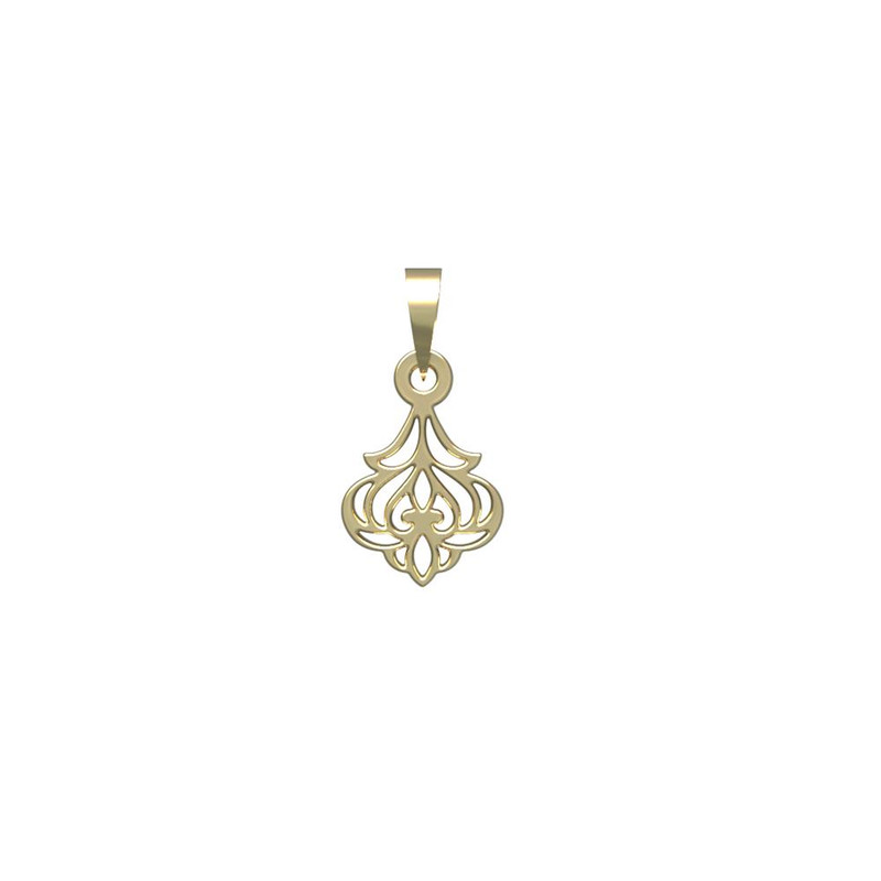 آویز گردنبند طلا 18 عیار زنانه مدوپد مدل اسلیمی کد PA1-15291