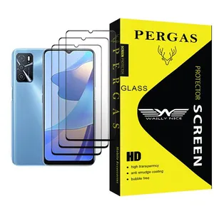 Waily Nice Pergas Glass MIX003 Screen Protector For Oppo A16 Pack Of 3