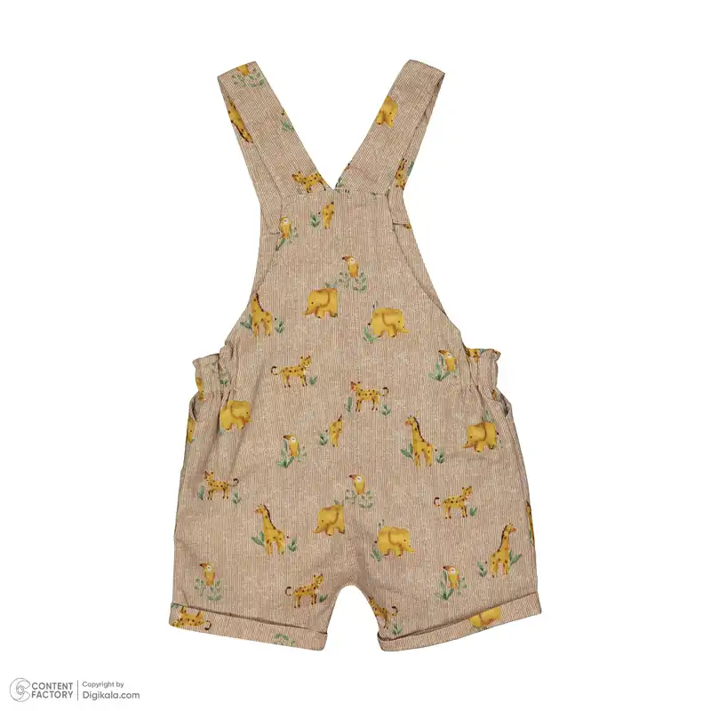 ست 3 تکه لباس نوزادی ایندیگو مدل 13234 رنگ کرم