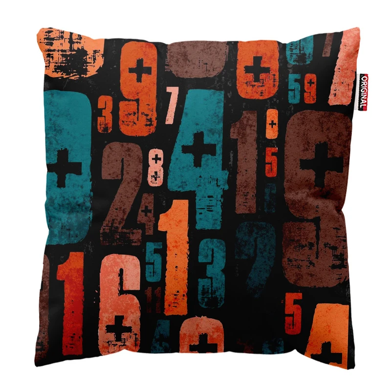 کوسن پاد آفرین طرح اعداد کد 2187 سایز 30*30 سانتی متر