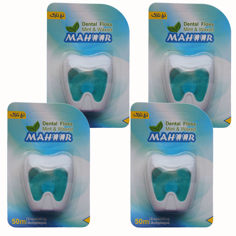 نخ دندان ماهور مدل نعنا مجموعه 4 عددی