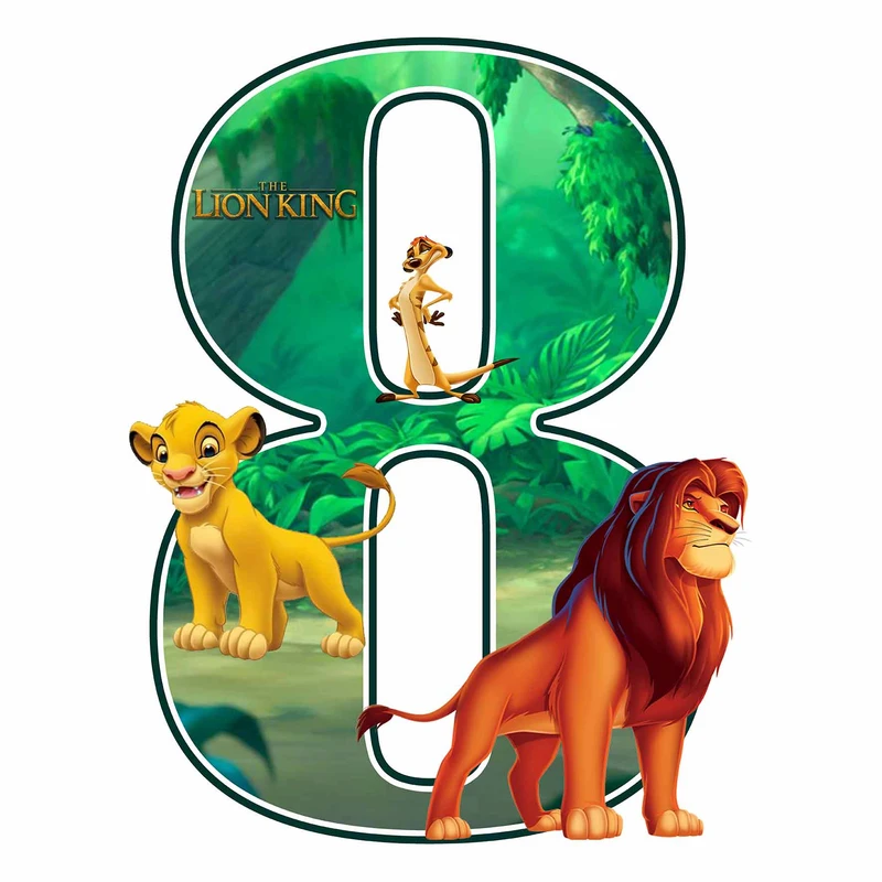 استند رومیزی مدل تولد عدد 8 طرح شیر شاه کد 988