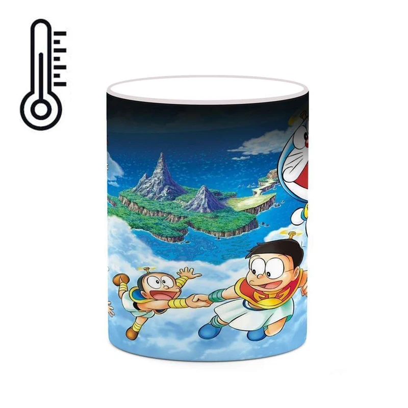 ماگ حرارتی کاکتی مدل کارتون Doraemon کد mgh22518