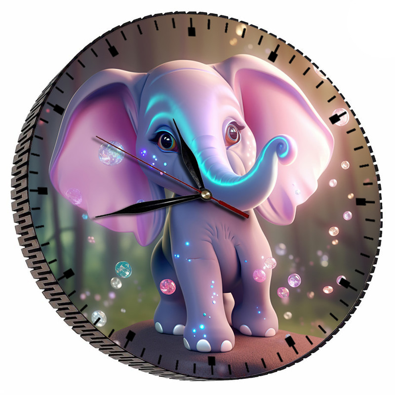 ساعت دیواری کودک مدل فیل