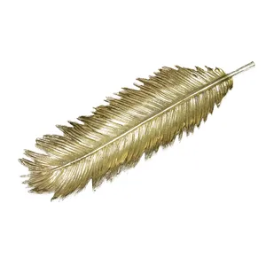 شیرینی خوری برنجی طرح برگ مدل GOLDEN کد M350