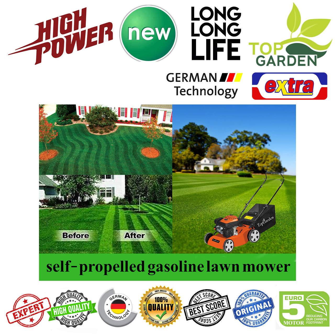 چمن زن تاپ گاردن مدل GLM 460 H