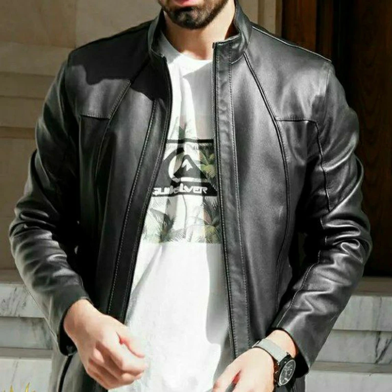 عکس شماره 8 : کت چرم مردانه چرم آفتاب مدل r520