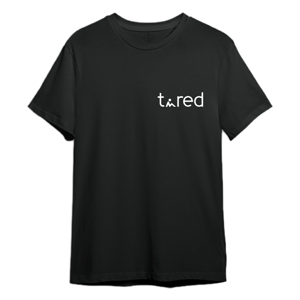 تی شرت آستین کوتاه مردانه مدل Tired کد M09 رنگ مشکی 