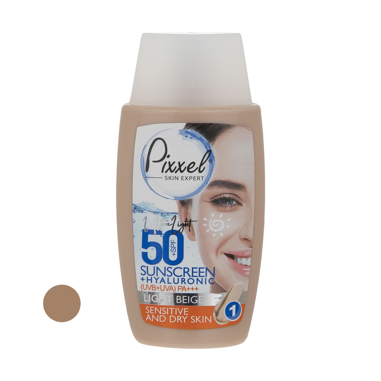 کرم ضدآفتاب رنگی پیکسل +SPF50 مدل LIGHT BEIGE، مناسب پوست‌های حساس و خشک، حجم 50 میلی‌لیتر -  - 1