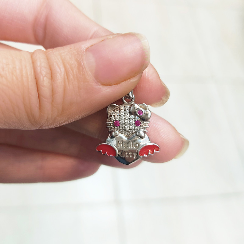 آویز گردنبند نقره زنانه مدل کیتی کد NG2684 آویز گردنبند نقره زنانه مدل کیتی کد NG2684