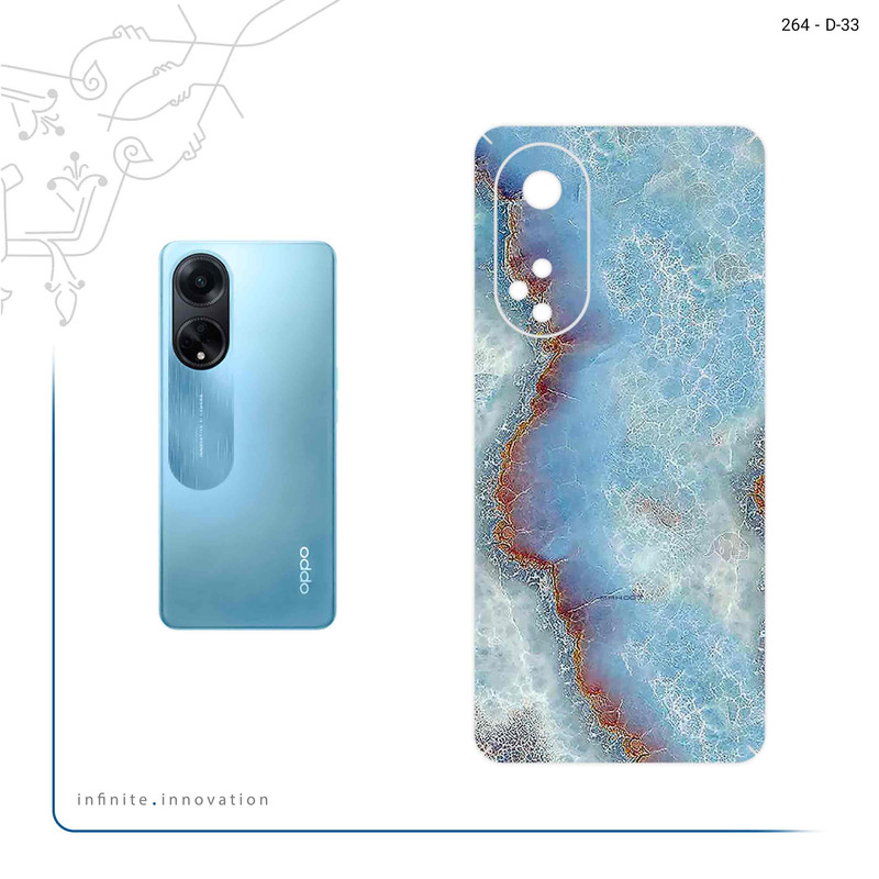 برچسب پوششی ماهوت مدل Blue_Ocean_Marble مناسب برای گوشی موبایل اپو A98