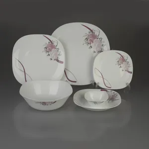 سرویس 26 پارچه اپال طرح مربع مدل کلاسیک ملودیکا 