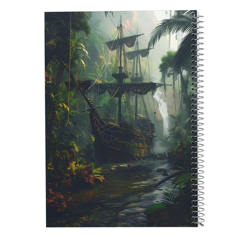 دفتر ژورنال نویسی 50 برگ مدوپد مدل نقطه ای طرح کشتی کد DF15150