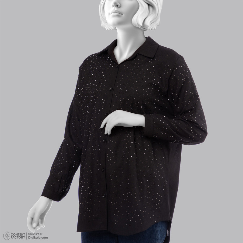 شومیز آستین بلند زنانه مدل نگین دار کد h56