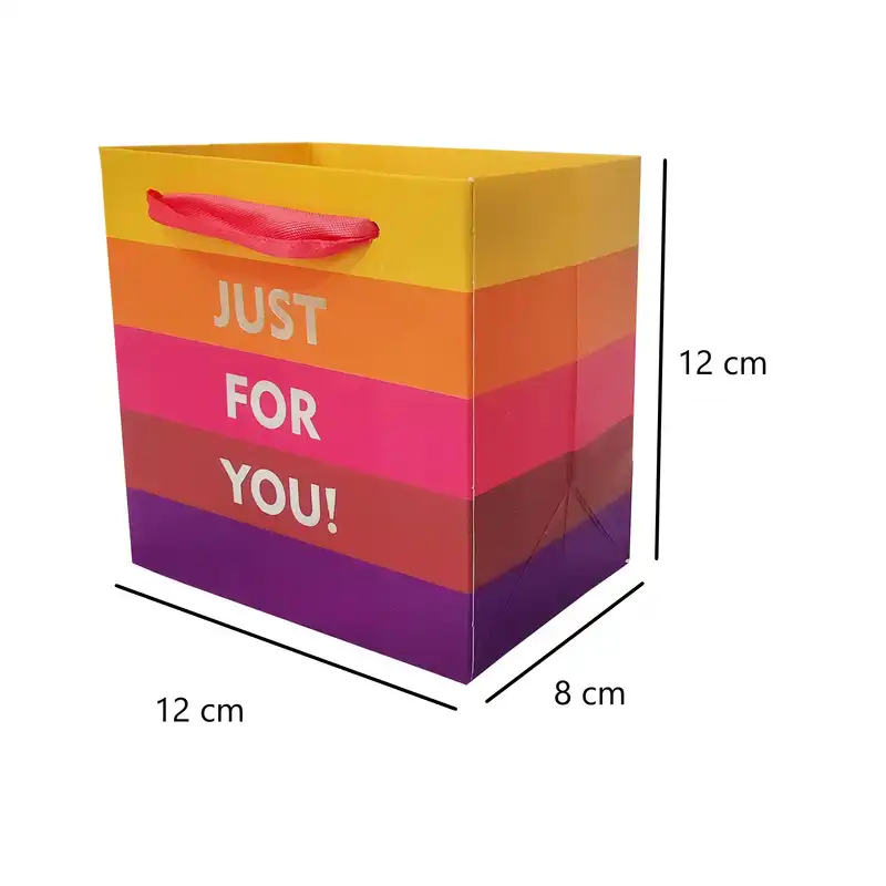 پاکت هدیه طرح راه راه مدل just for you کد 11100977