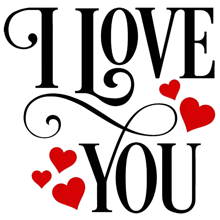 استیکر پارچه و لباس پاد آفرین مدل عاشقتم کد DKST788