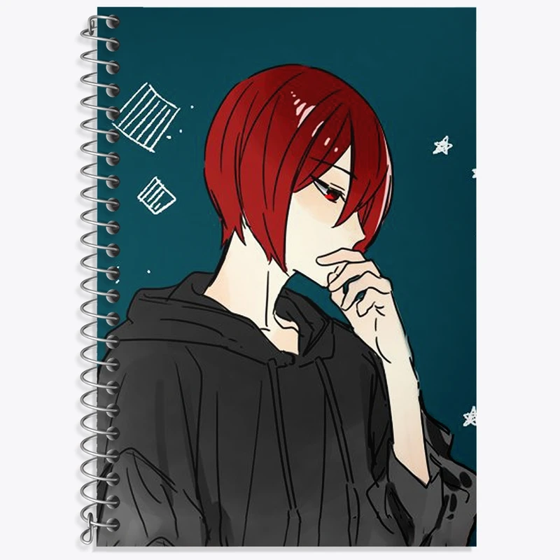 دفتر زبان 50 برگ خندالو مدل دو خط طرح سنگکو انیمه هوریمیا کد 33655