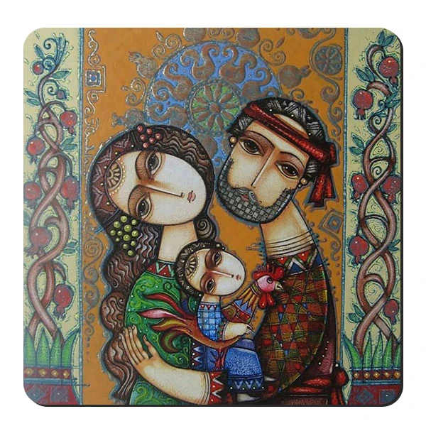 زیر لیوانی طرح خانواده ایرانی کد nzl43