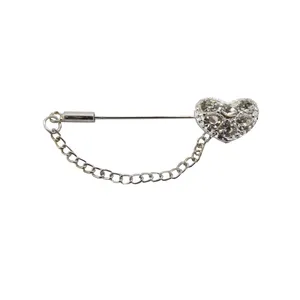 سوزن روسری زنانه مدل قلب نگین دار کد 4