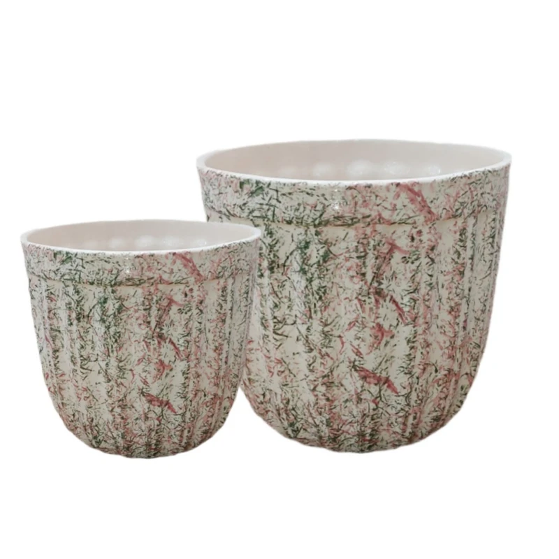 گلدان سرامیکی مدل رشته ای کد c080 بسته 2 عددی