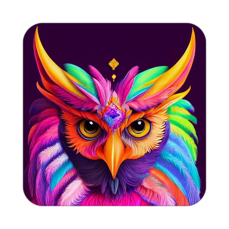 زیر لیوانی کاکتی طرح حیوانات رنگی مدل mp25863