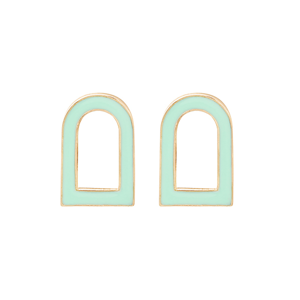 گوشواره طلا 18 عیار زنانه گالری شیدا مجد مدل مراکشی میناکاری